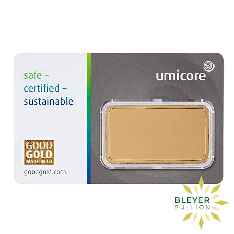 Bleyers Bar 1oz Umicore Minted Gold Bar 2