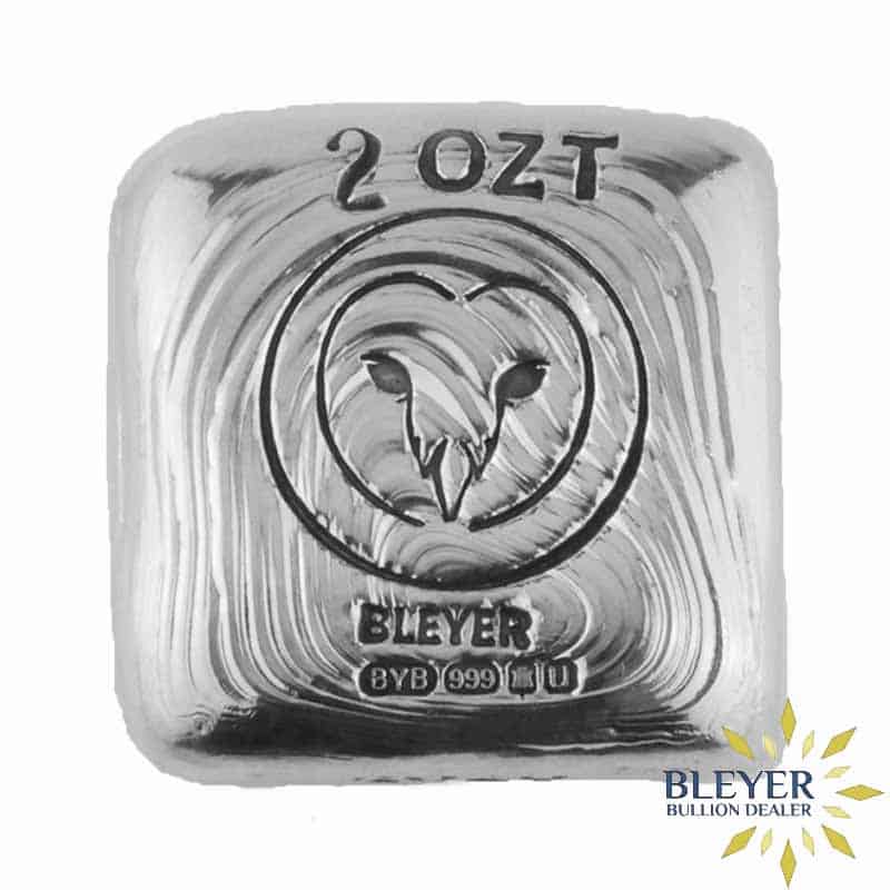 2oz Silver Bleyer Hand Poured Square Owl Bar, 2020