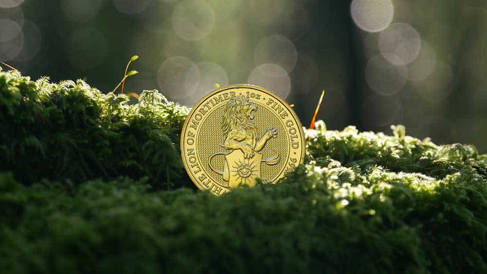 1oz White Lion of Mortimer coin from Bleyer Coronavirus Bleyer Note White Lion