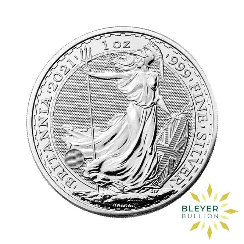 Bleyers Coin Cutouts 2021 Silver UK Britannia Coins 1oz Front