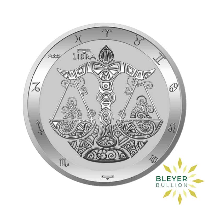 1oz Silver Tokelau Zodiac Libra Coin, 2021 | Bleyer Bullion