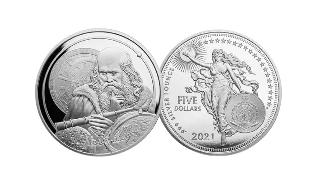 NEW The New Zealand Mint's 2021 1oz Silver Galileo Coin