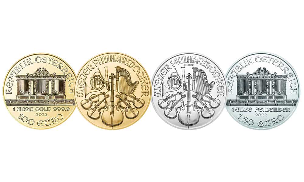 NEW The Austrian Mint's 2022 Silver & Gold Philharmoniker Coins