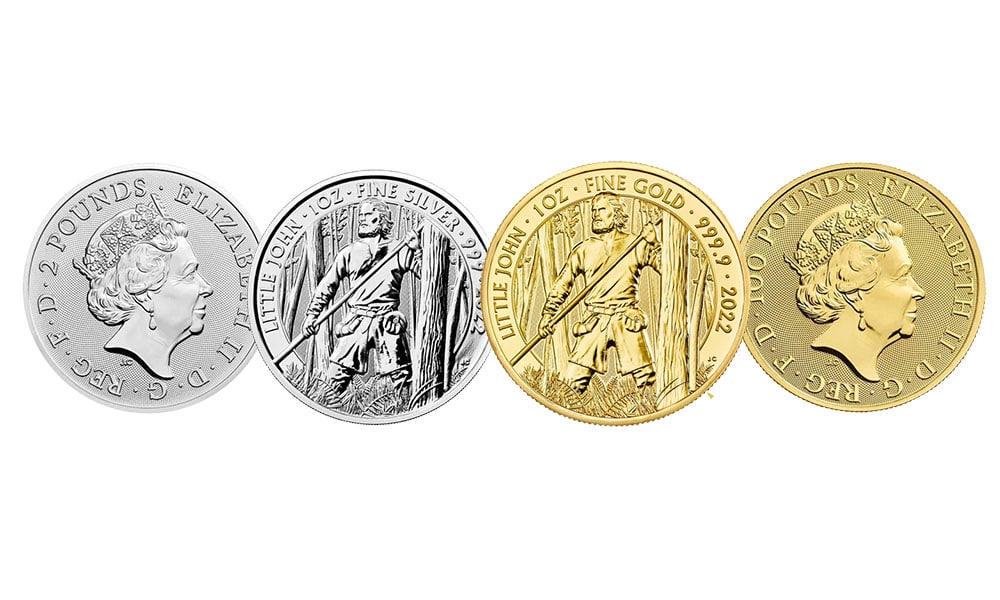 Little john gold and silver coins