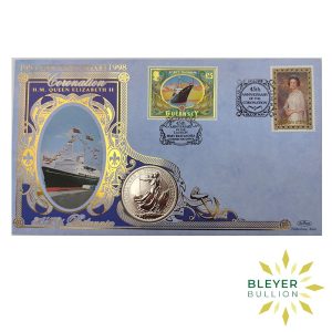 1998 Silver Britannia and Stamps - QEII 45th Anniversary