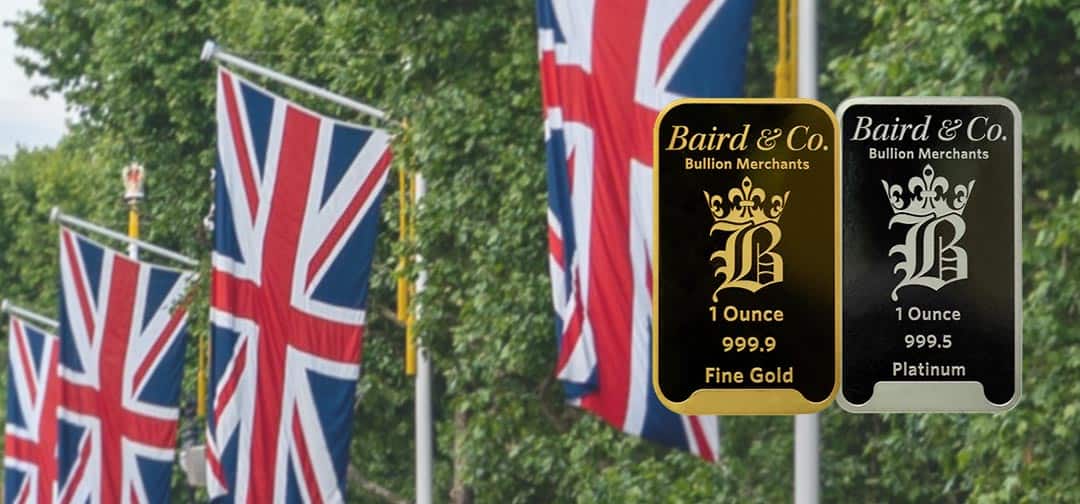 NEW Baird & Co, Queen’s Platinum Jubilee Minted Bars