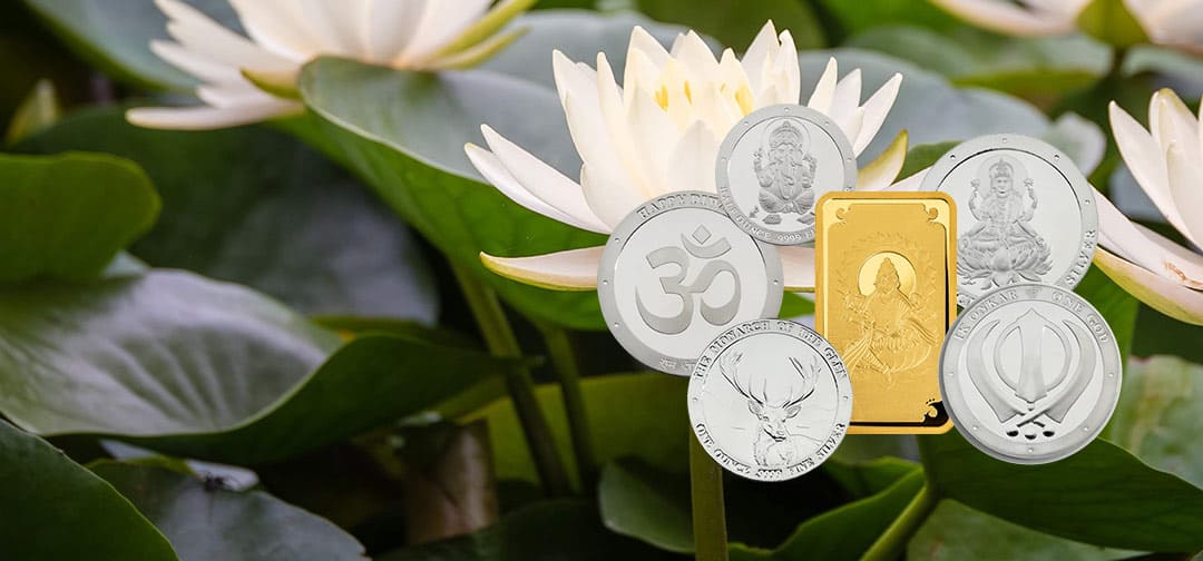 Diwali Silver Rounds and Gold Bars
