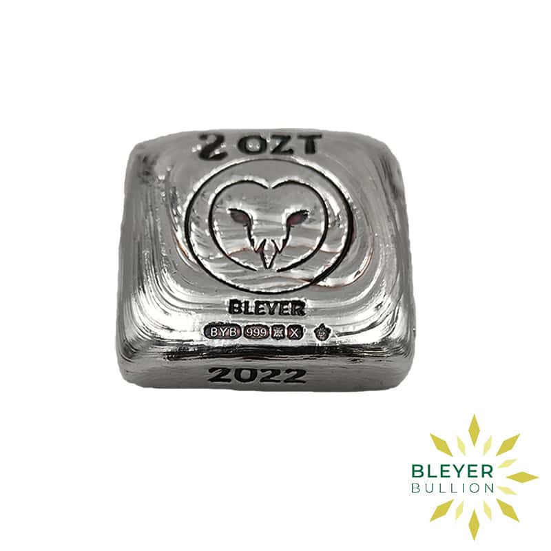 Silver Hand Poured Square Owl bar
