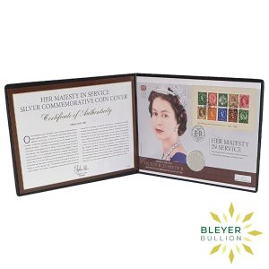 2015 Silver Britannia and Stamps Her Majesty in Service