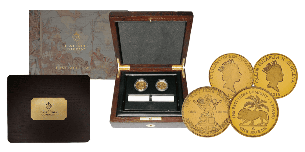 Gold Proof Guinea and Mohur Set East India Company London, 2015 (Pre-owned)