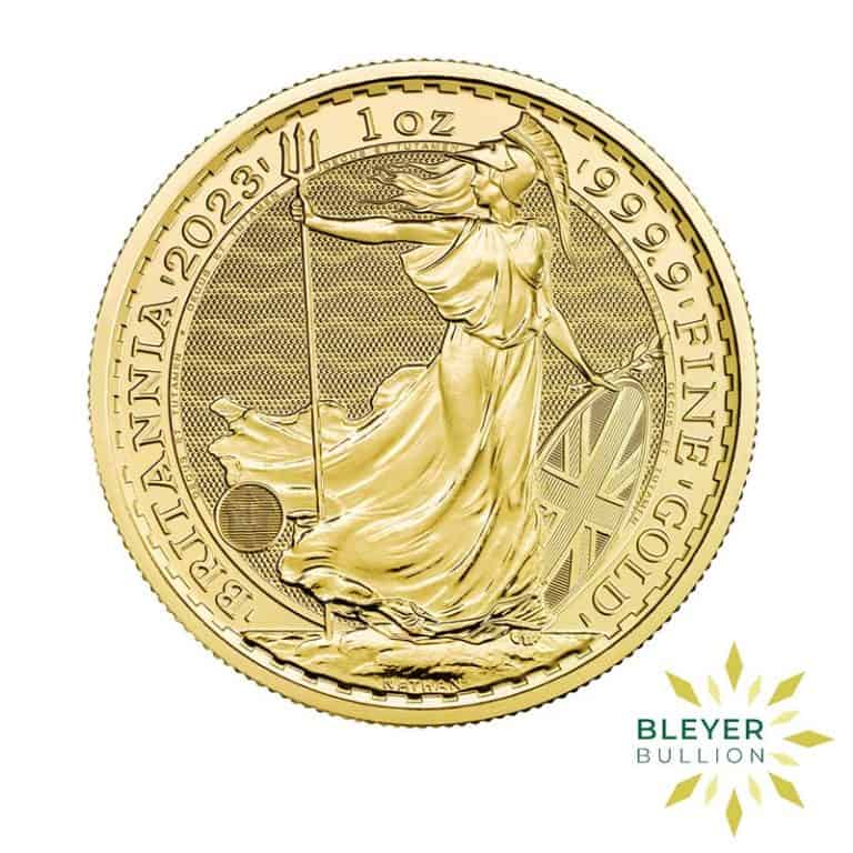 1oz Gold Britannia 2023 Reverse
