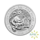 2oz Silver Royal Tudor Beasts Queen's Lion