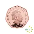 Steven Hawking 50p Gold Proof Coin Obverse