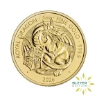 1oz Gold Tudor Dragon 2026 Obverse