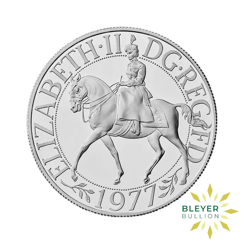 1977 Elizabeth II Jubilee Silver Proof Crown FRONT 1977 Elizabeth II Jubilee Silver Proof Crown
