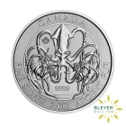 2oz Silver Canadian 'Creatures of the North' Kraken Coin Reverse